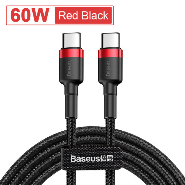 Baseus USB C to USB Type C Cable for MacBook Pro Quick Charge 4.0/3.0 100W PD Fast Charging for Samsung Xiaomi mi Charge Cable