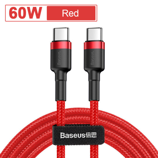 Baseus USB C to USB Type C Cable for MacBook Pro Quick Charge 4.0/3.0 100W PD Fast Charging for Samsung Xiaomi mi Charge Cable